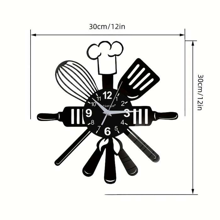 1pc silent vinyl wall clock suitable for multiple scenes in the kitchen living room bedroom