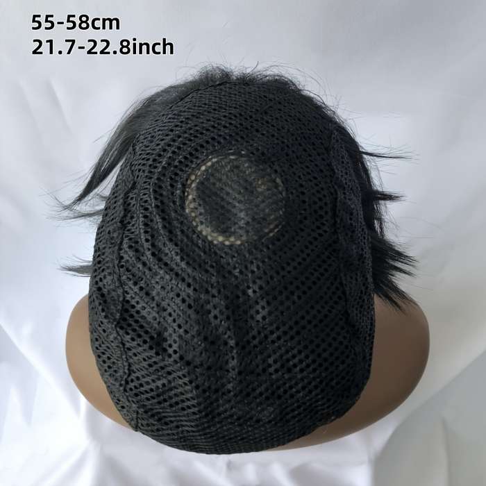 1Pc Black 20.32cm Fashion Design Wig