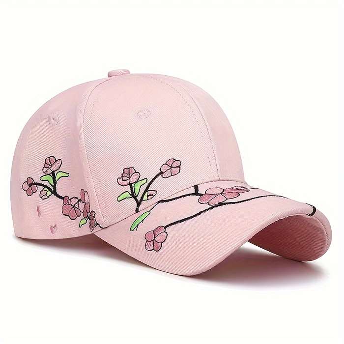 Hat Black Plum Blossom Embroidered Baseball Cap