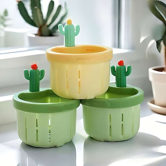 1pc Cactus-Shaped Kitchen Sink Strainer Creative Drain Basket for Residue Anti-Clog Odor Preve