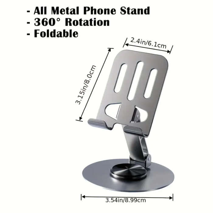 All-metal 360-degree rotating pressure-reducing universal stand suitable for mobile phones and table