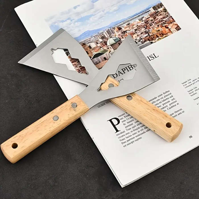 1pc Multi-Purpose Metal Shovel Knife with Wooden Handle Durable Hand Tool for Living Room Outdoor Ga