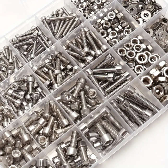 240-Piece Stainless Steel Hex Nut And Bolt Combination Kit