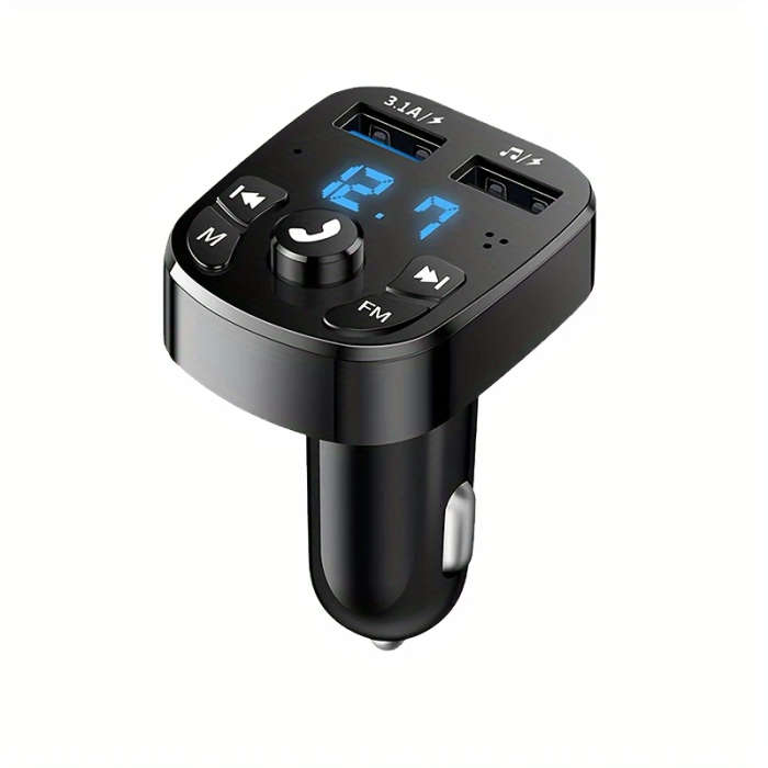 1pc Car Charger with MP3 Player Fast Charging Dual USB Universal Car Plug 6V Operating Voltage USB