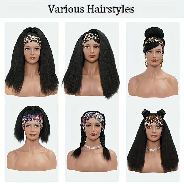 1Pc Black 76.2cm Fashion Design Wig
