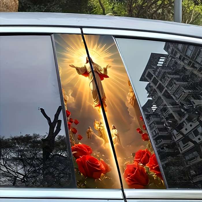 2PCS Jesus Christian Themed Stickers