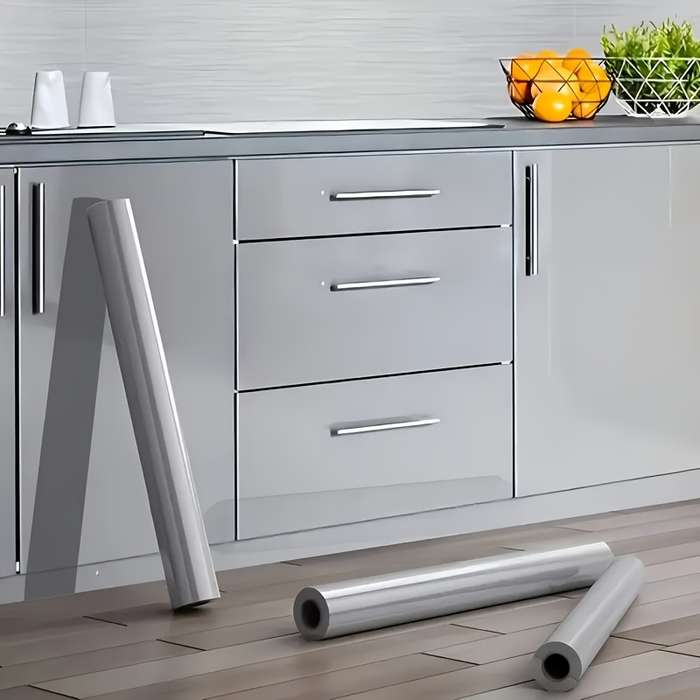 1PC Wall StickersFull Moon Gray60X1000CM  23.62X393.70IN