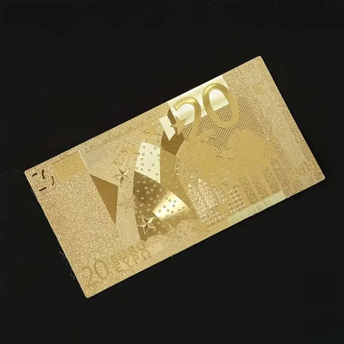 7 Piece Gold Euro Banknote Replica Set - Double-Sided