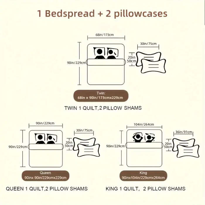 3-Piece Simple Stitched Duvet Cover Set 173cm*229cm