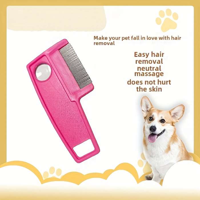Pink opp packaging 1pc Pet Comb