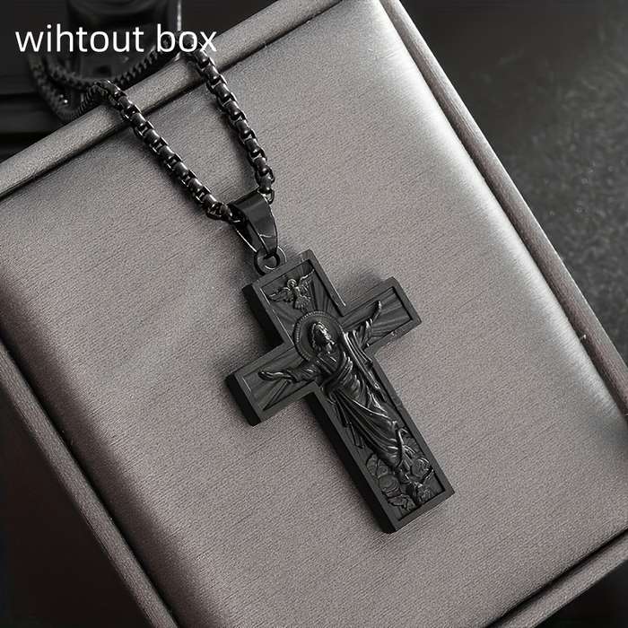 1 Piece Black Jesus Theme Pendant