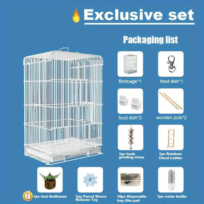 1pc Birdcage Luxury Set Pet Cage