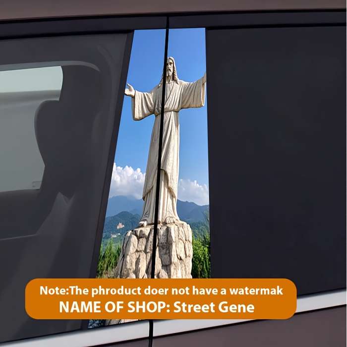 Luxury 2PCS Set   Left And Righ Jesus Christian Themed Stickers