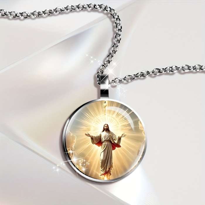 1 Piece Bronze Jesus Theme Pendant