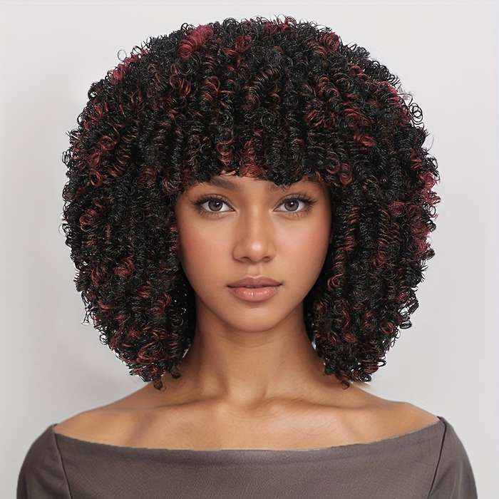 1Pc Black 30.48cm Fashion Design Wig