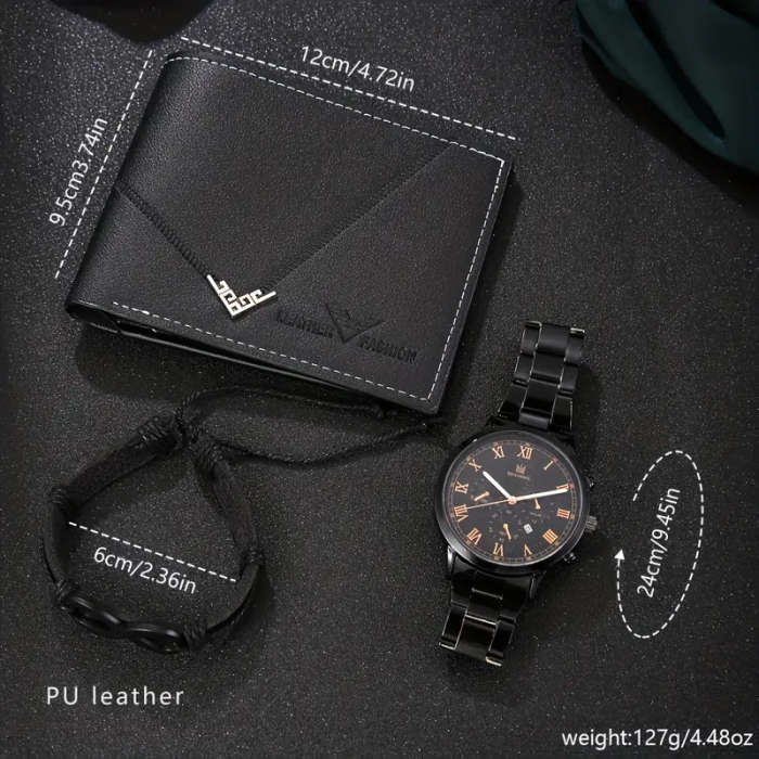 A Gift Set of Three Items Including a Personalized Infinity Bracelet a Stylish Quartz Watch And