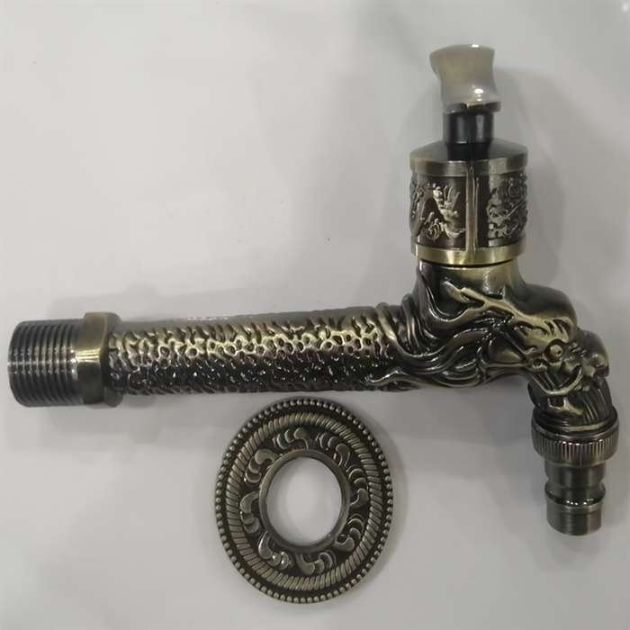 1 Piece Retro European Style Long Green Dragon Faucet