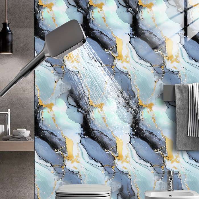 1PC Wall StickersDream Blue Marble40X300cm 15.7X118.1inch