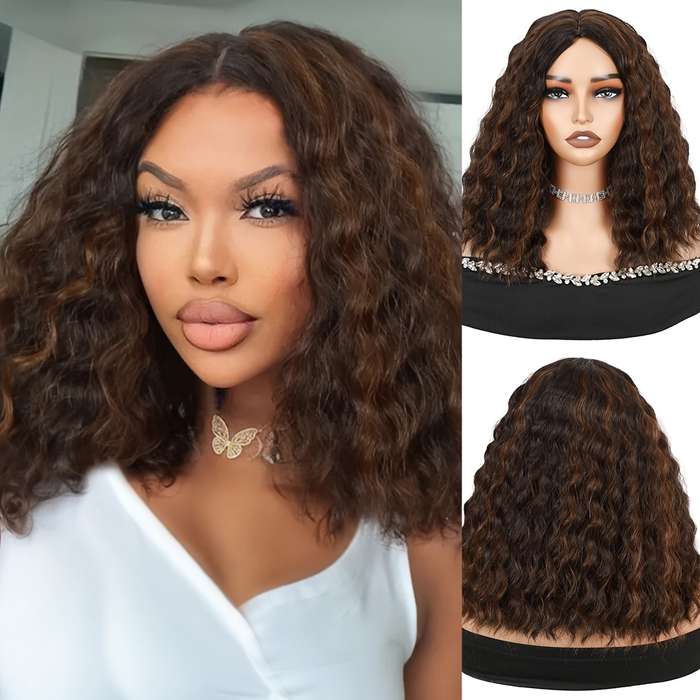 1Pc Black 30.48cm Fashion Design Wig