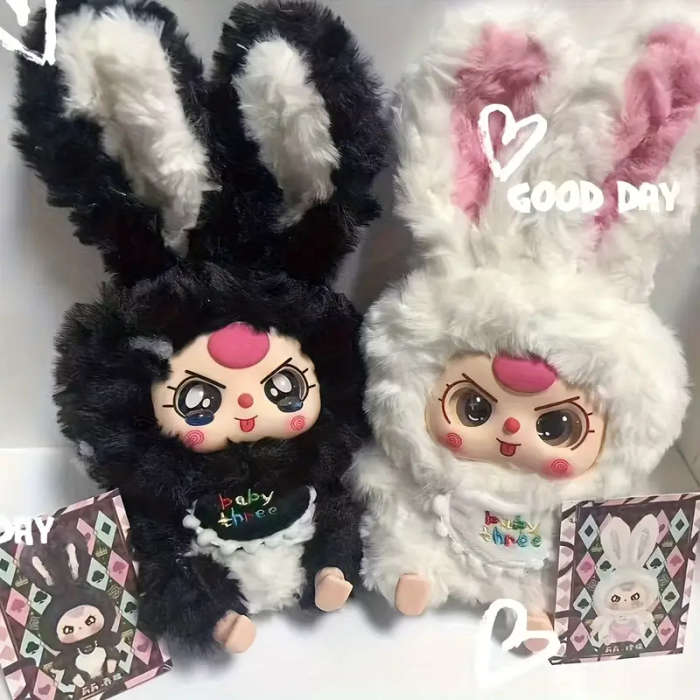 1 Baby Three Lily Bunny Village Series Mystery Box Miniature Figurine