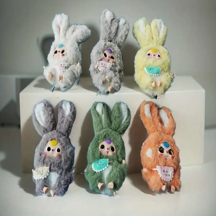 1 Baby Three Lily Bunny Village Series Mystery Box Miniature Figurine