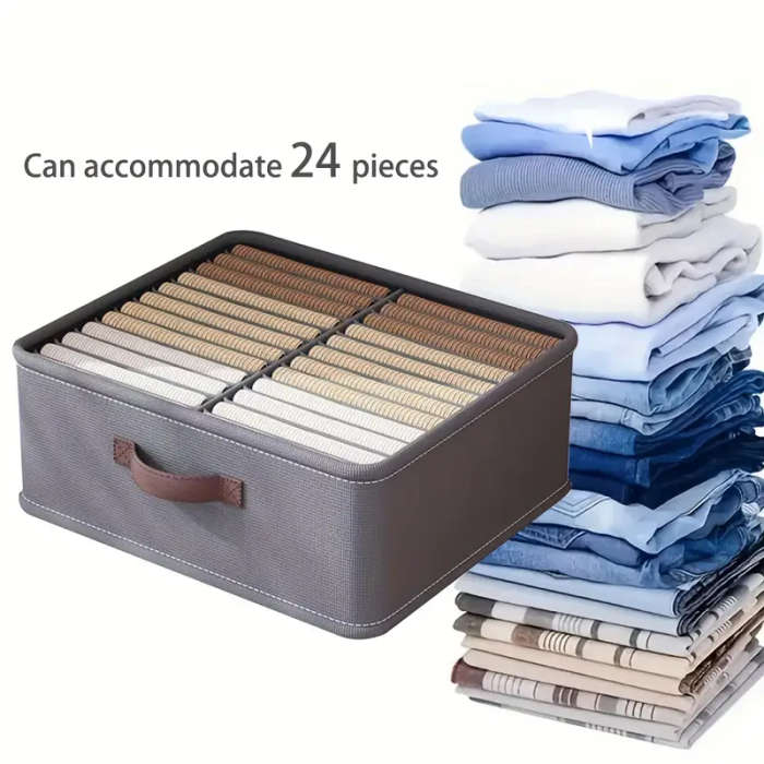 24 Compartment Large Nylon Storage Basket Premium Quality Folding Organizer Easy Install Holds