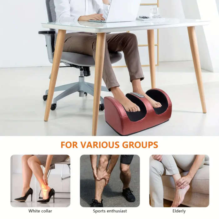 Foot Massager with Deep Dual-Directional Kneading & Adjustable Heat  15-Minute Auto Shut-Off, Ergo