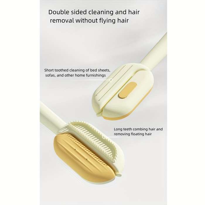 1pc Yellow 2pcs 1 Comb Add 1 Finger BrushPet Comb