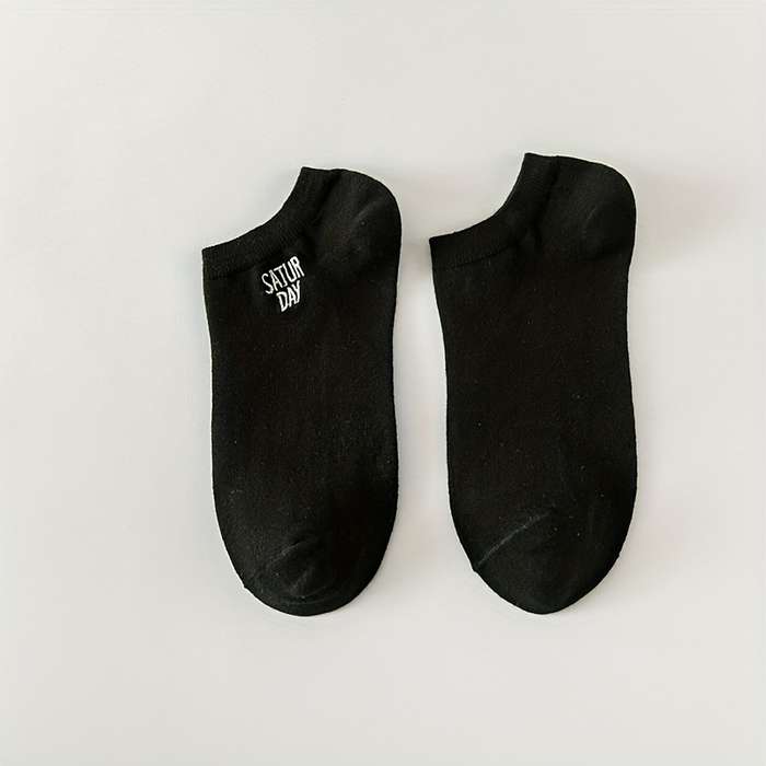 10 Pairs Black One Size High Elastic Socks