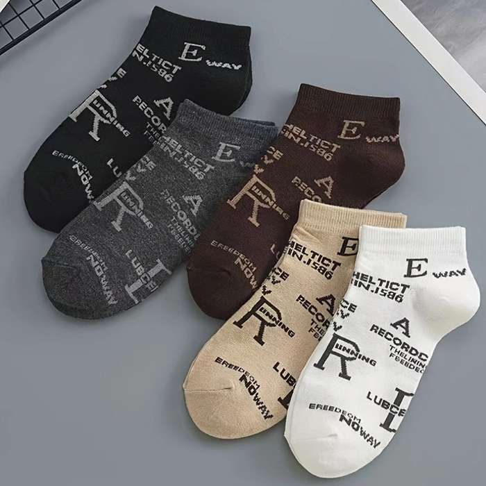 5 Pairs Multicolor One Size High Elastic Socks