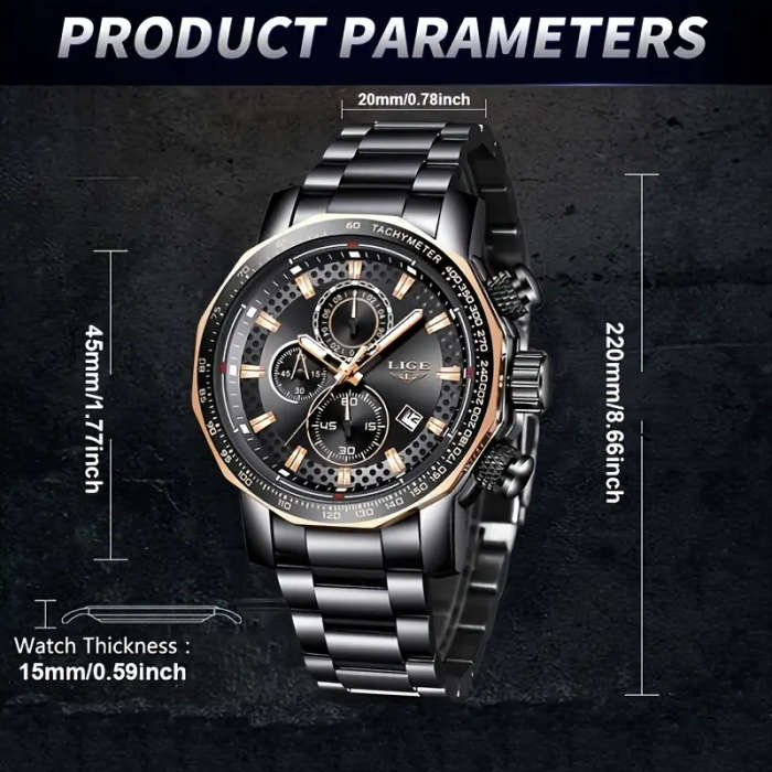 Men's Quartz Watches Black