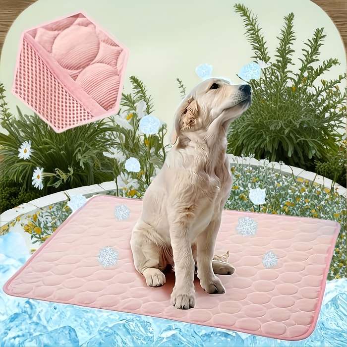 1piece Ice Sliky Fiber Fabric Cooling Mat Gray Cooling Pad