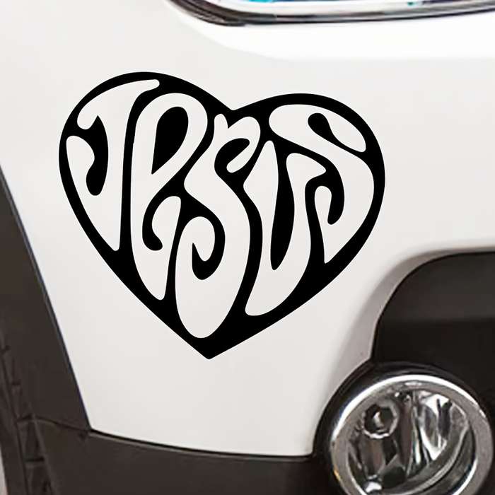 1pc Jesus Heart 20X16.9CM Jesus Christian Themed Stickers