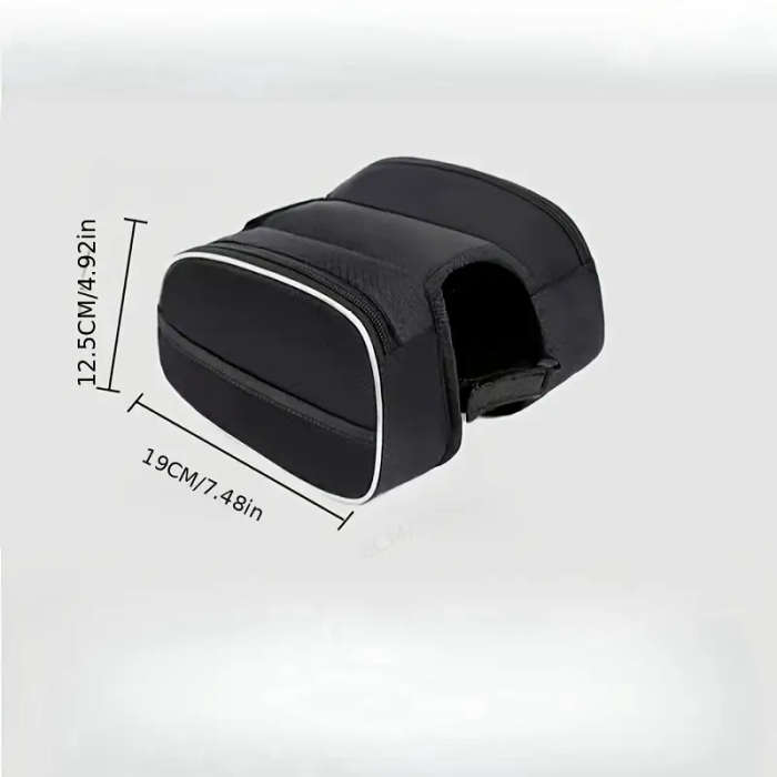 1pc Adjustable Strap Denim Handlebar Bag for Mountain Bike Cycling Frame Pannier Dual Side Bicycle T