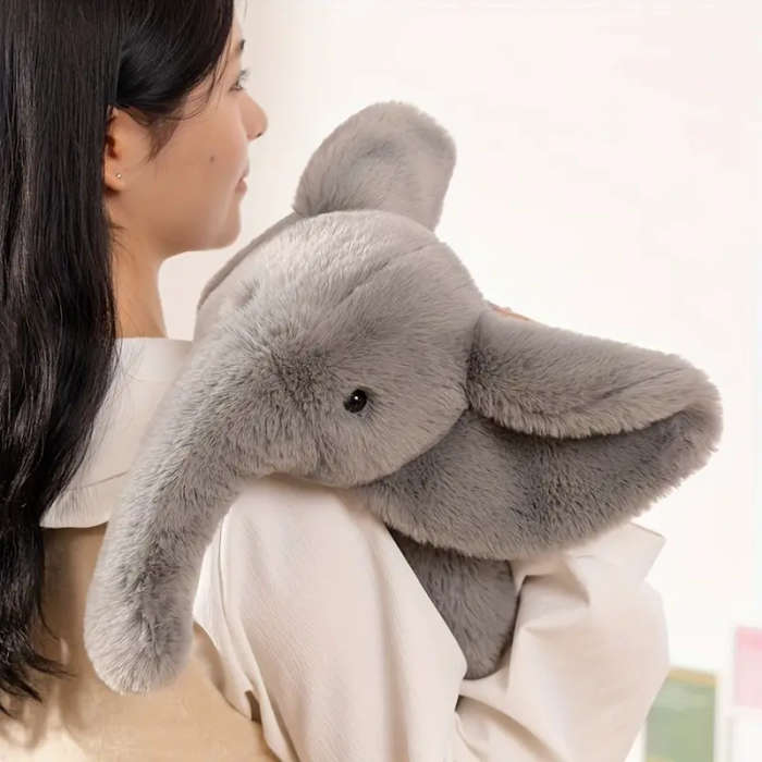 Super Soft Plush Elephant Toy Gray