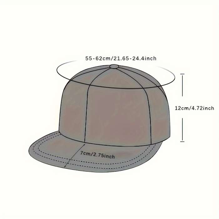 1pc Hip Hop Bear Print Flat Brim Cap Unisex Adjustable Street Style Baseball Hat 100% Polyest