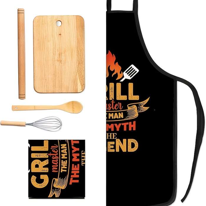 Men's BBQ Apron Grill Master