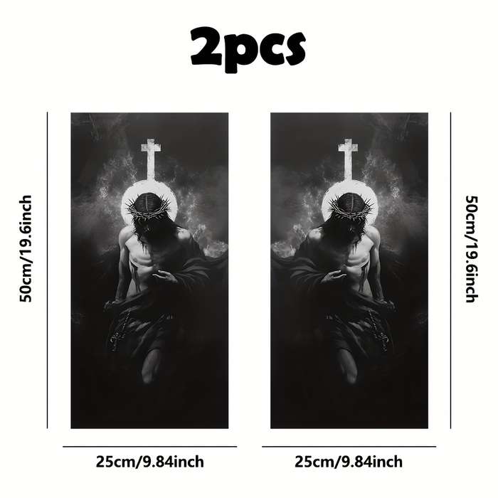 2pcs  25cm50cm Jesus Christian Themed Stickers