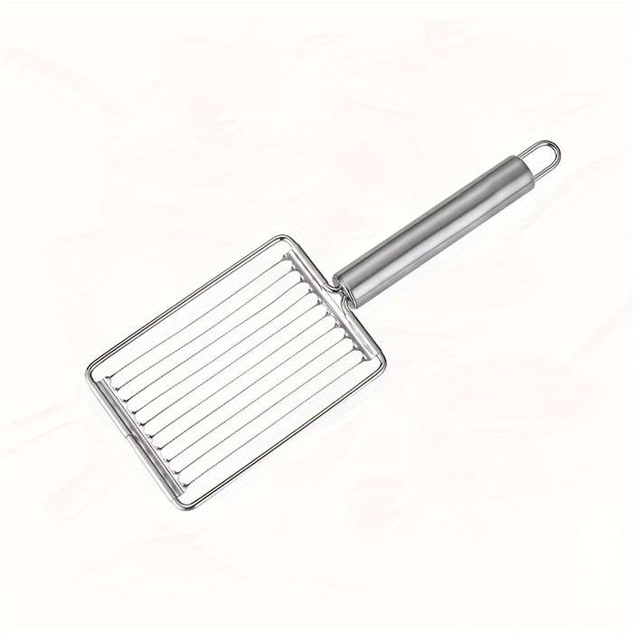 1pc Stainless Steel Manual Fruit Slicer Tomato and Egg Cutter Kitchen Gadget with Handle