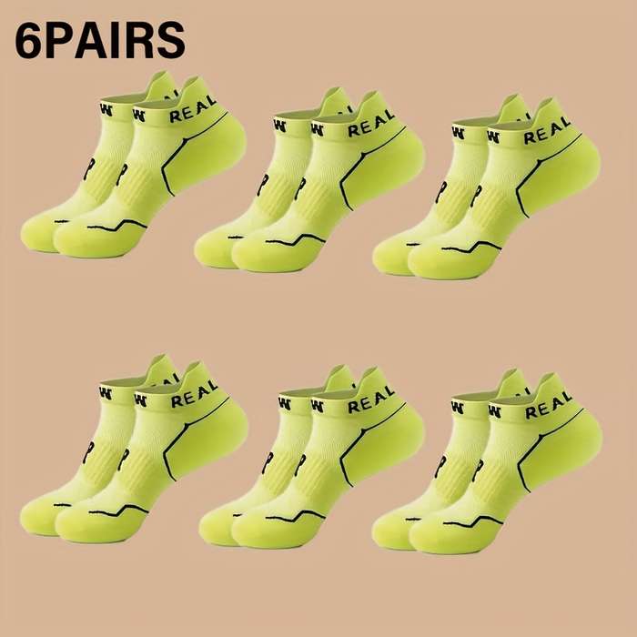 6 Pairs Grey One Size High Elastic Socks