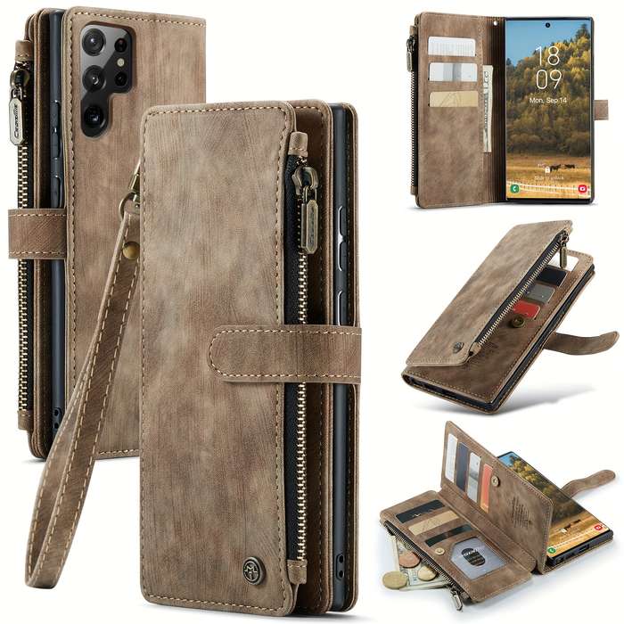 1pc Brown For Samsung Galaxy S22 Ultra 5G Phone Cases