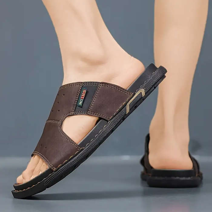 Soft Sole Comfortable Versatile Sandals Light Brown-1 Code 41