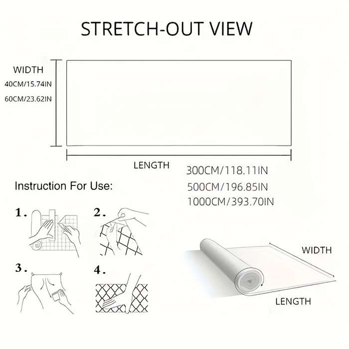 1PC Wall StickersSilvery Grey10M Long60CM Wide