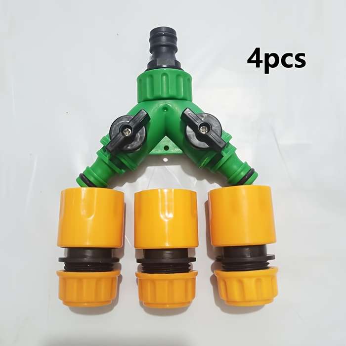 4Pcs Set Y Type Hose Splitter With Quick Connect