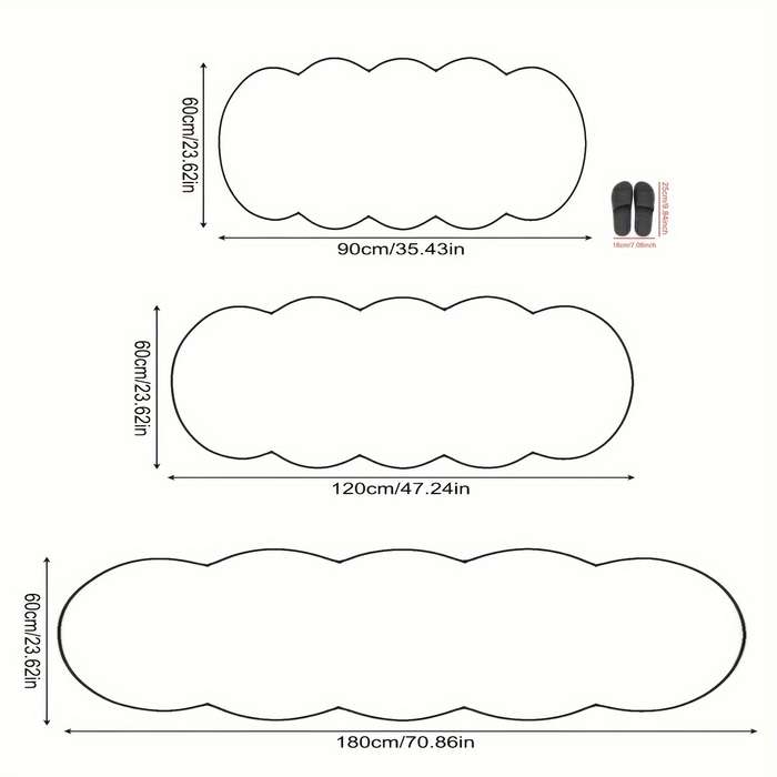 1Pc 23.6x35.4inch 60x90cm Floor Mat