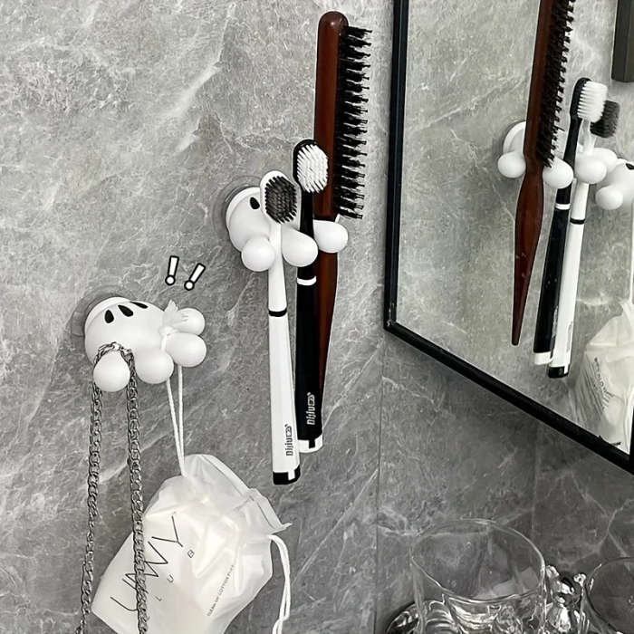 1Pc Disney Cartoon Palm Design Wall Mounted Toothbrush Holder Suction Cup