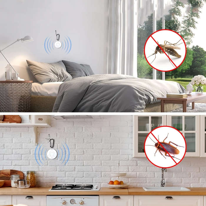 1Pc Portable Ultrasonic Pest Repeller Usb Rechargeable Mosquito Insect Repellent Indoor Outdoor Use
