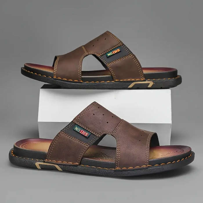Soft Sole Comfortable Versatile Sandals Light Brown-1 Code 41
