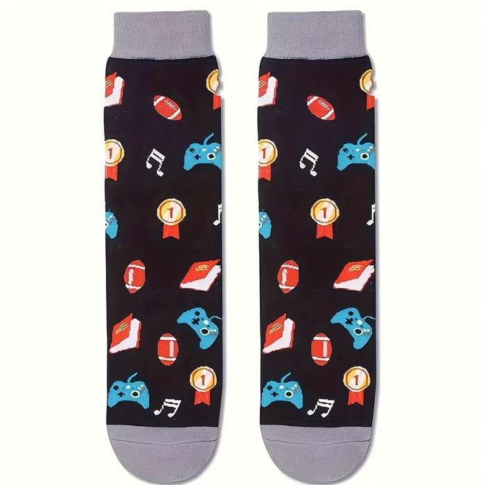 1 Pair Black One Size Socks