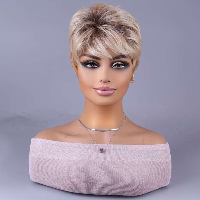 1Pc Golden Brown 20.32cm Fashion Design Wig